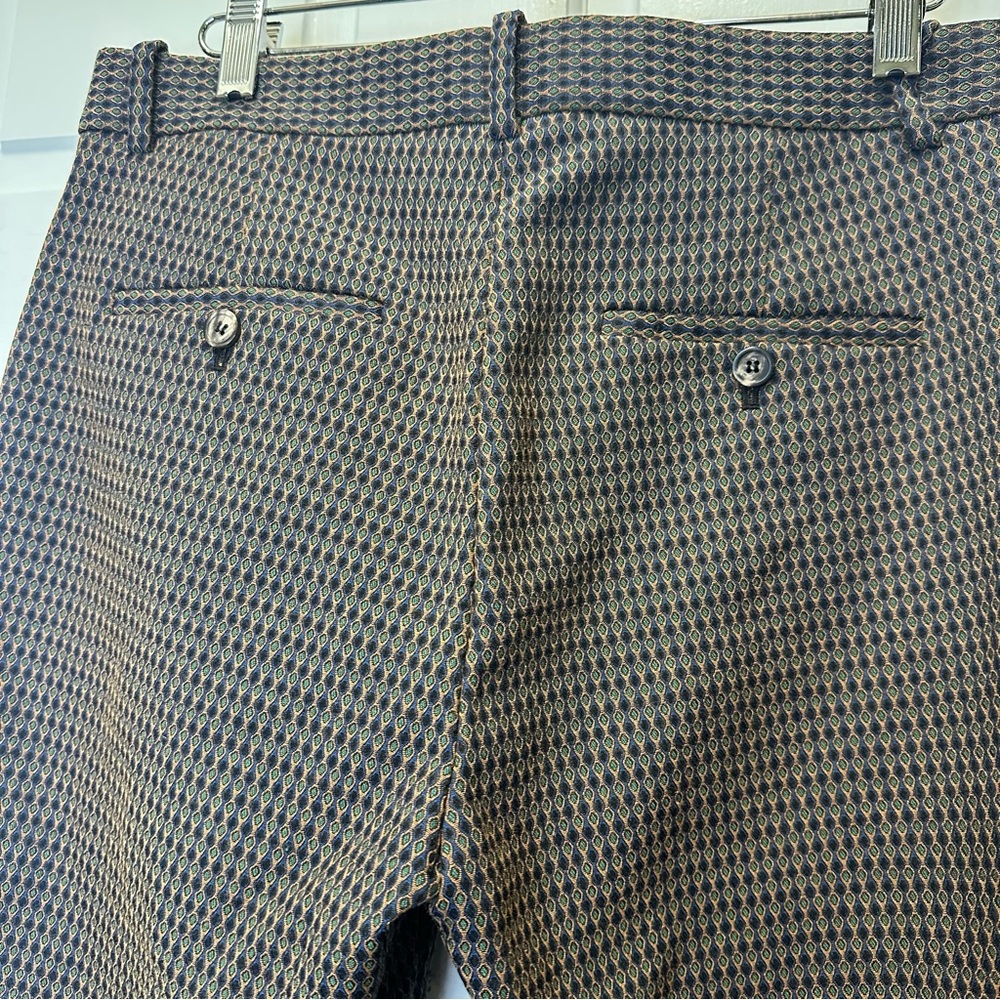Theory Women's‎ Blue and Brown Patterned Trousers - Picture 3 of 9
